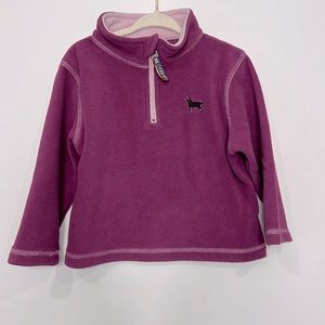 Blackdog Lil Kids Quarter Zip Fleece  | purple w/pink accents | 3T